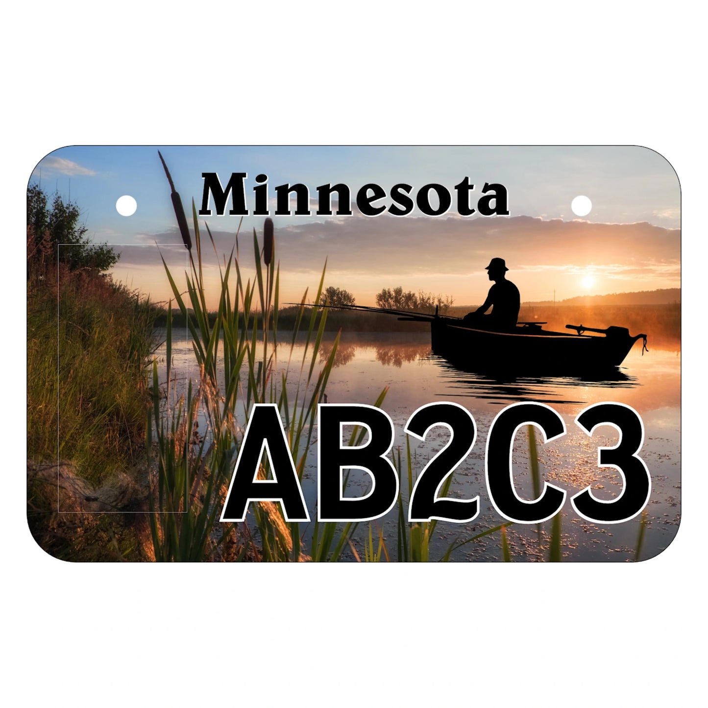 Sunrise Fishing Minnesota ATV License Plate