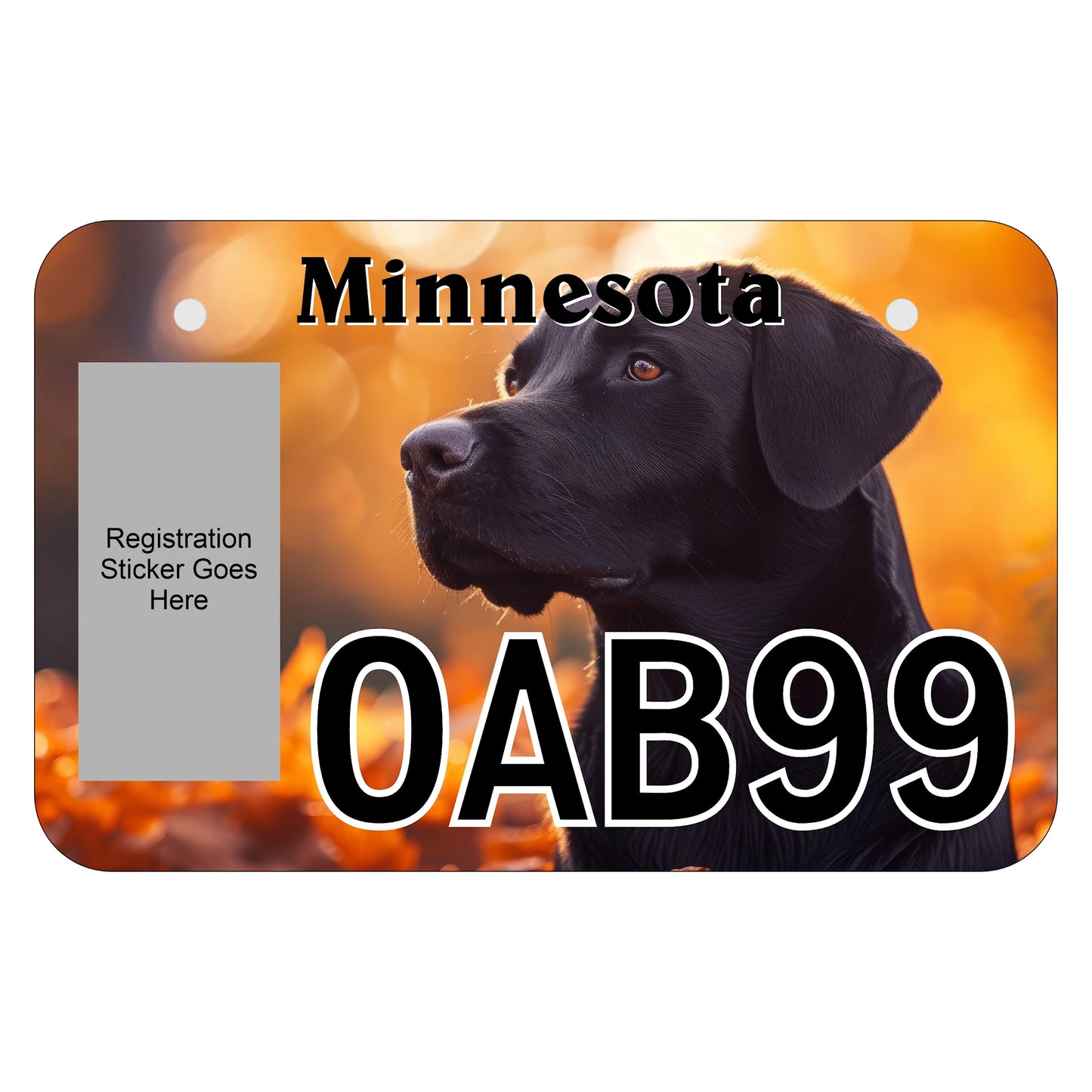 Black Lab ATV Plate