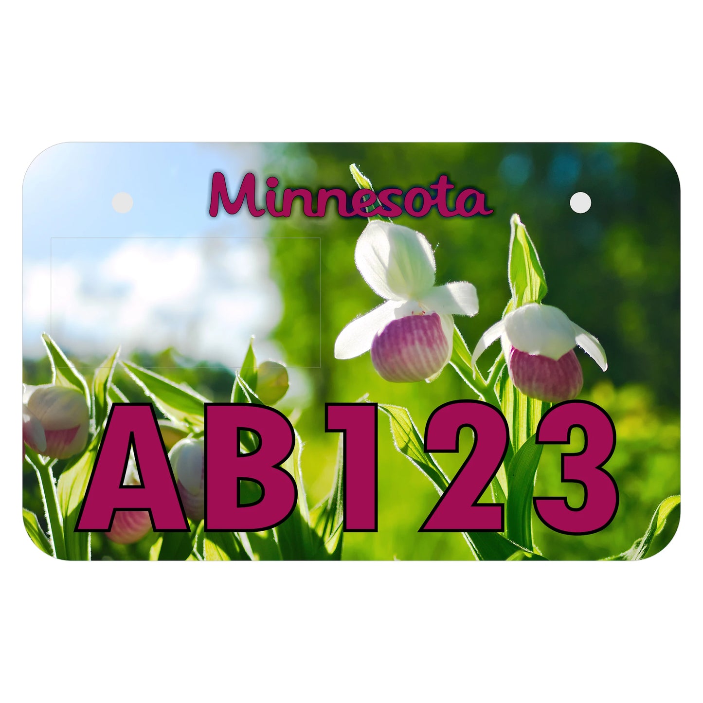 Lady Slipper Minnesota ATV License Plate