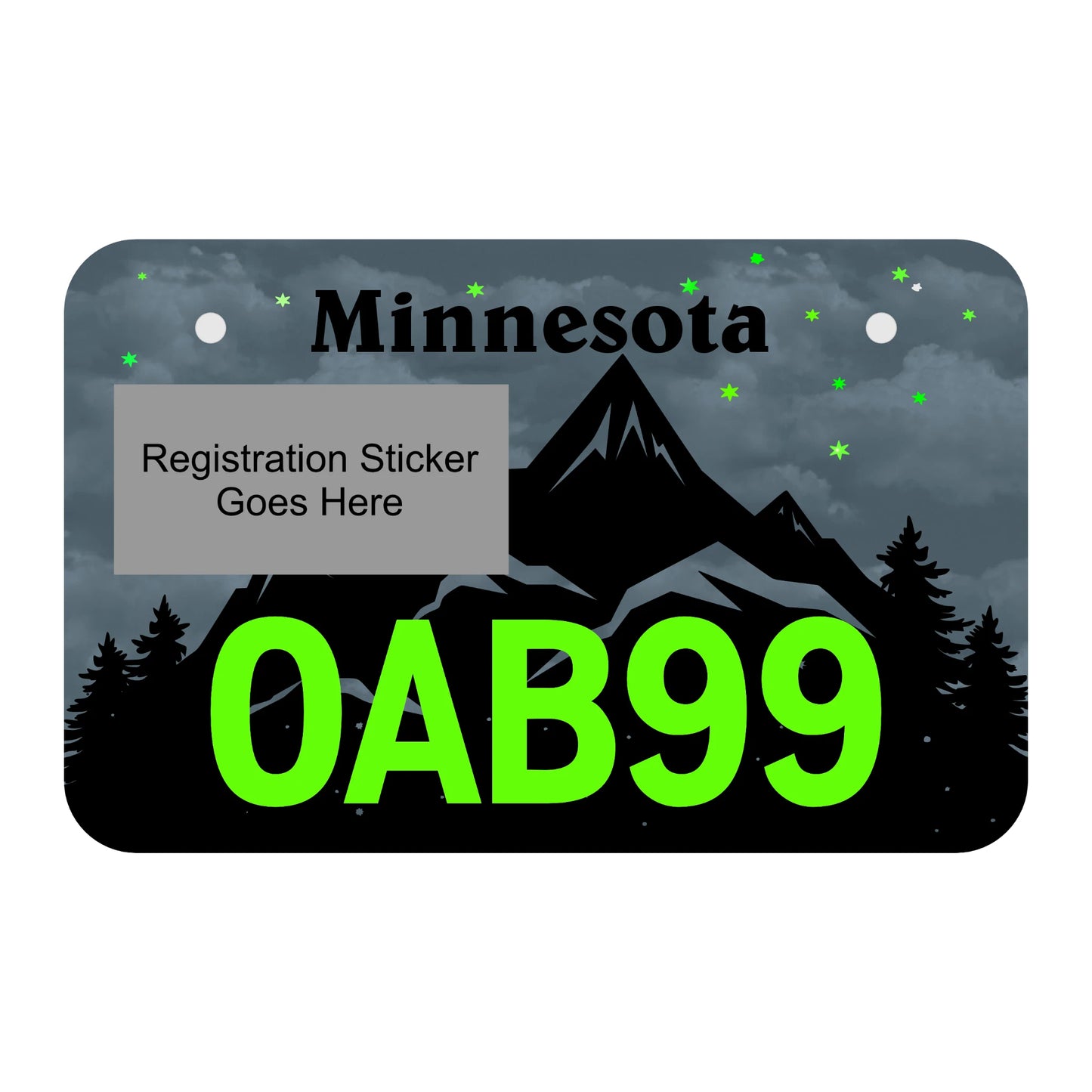 Mountain & Stars UTV ATV Plate
