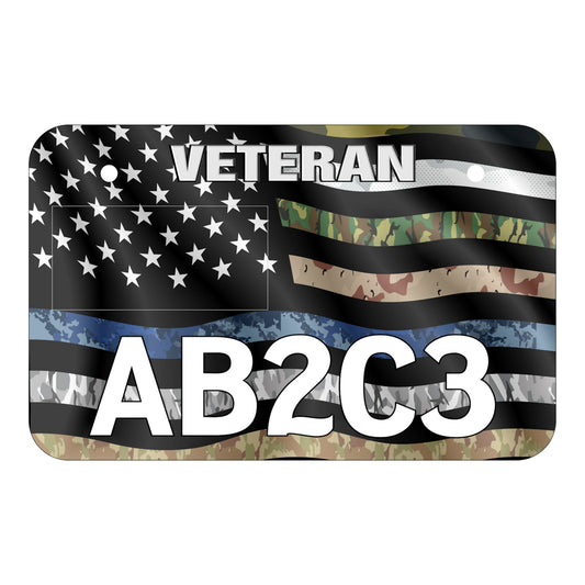 Military Camo Flag Minnesota ATV Plate