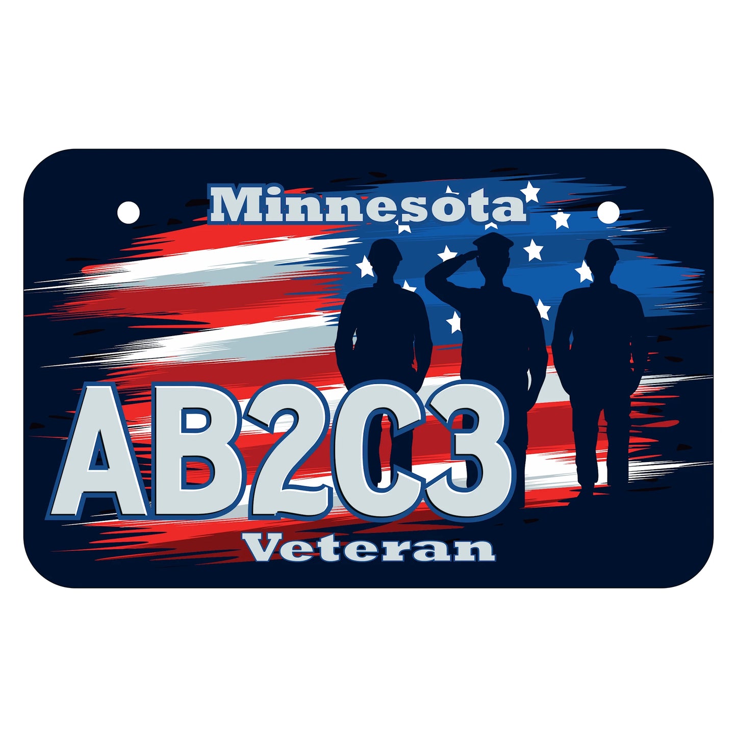 US Veteran Aluminum ATV License Plate