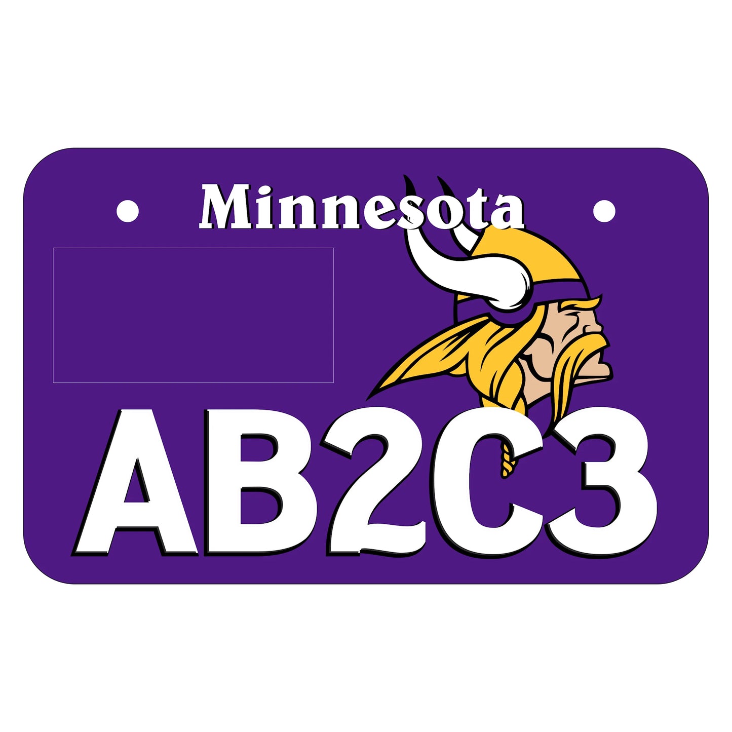 Vikings Purple Minnesota ATV plate