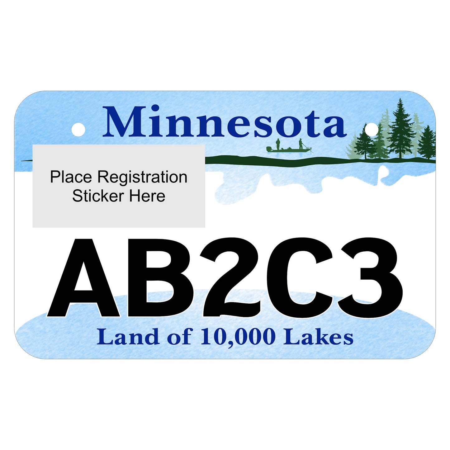 Minnesota Land of 10,000 Lakes ATV License Plate