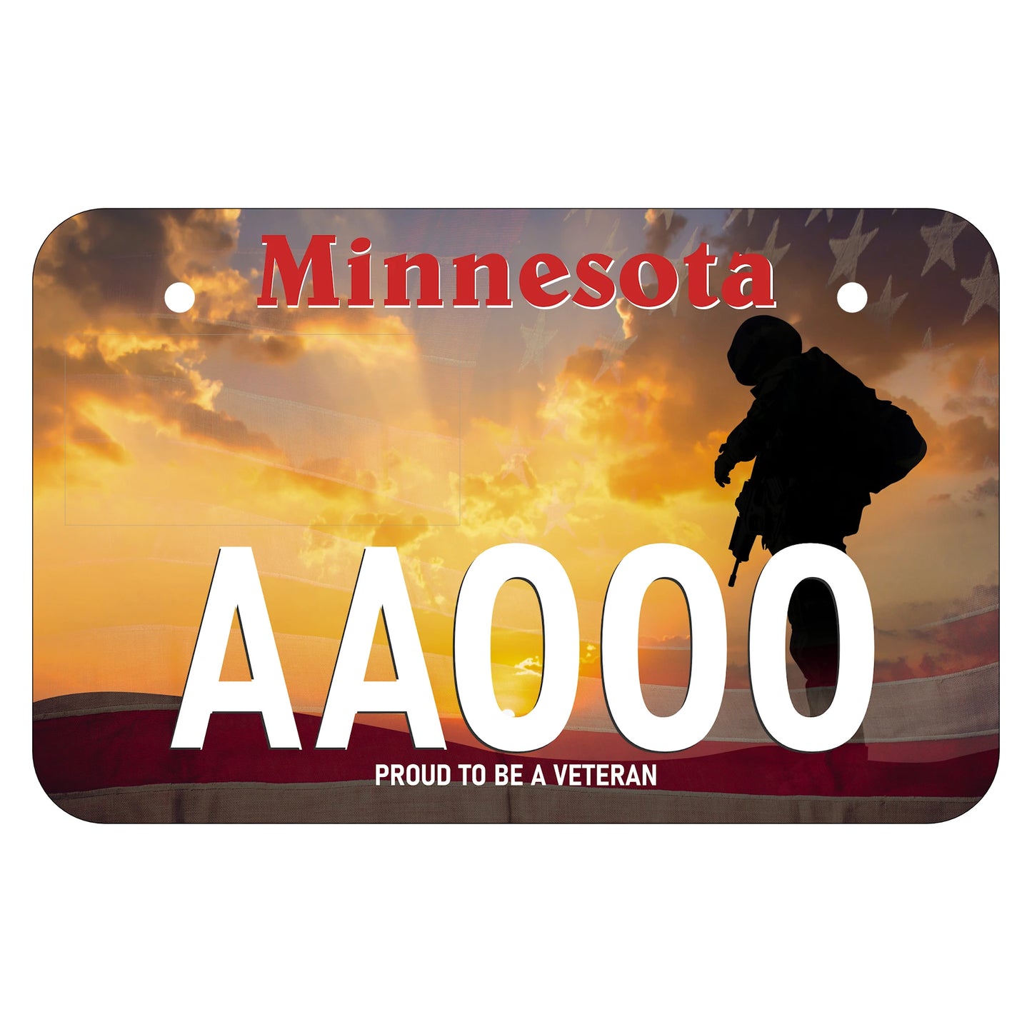 US Veteran Minnesota ATV, UTV, SxS Plate