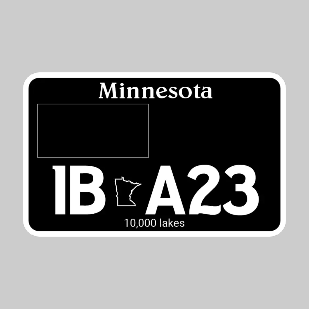 Minnesota Black Out ATV Plate