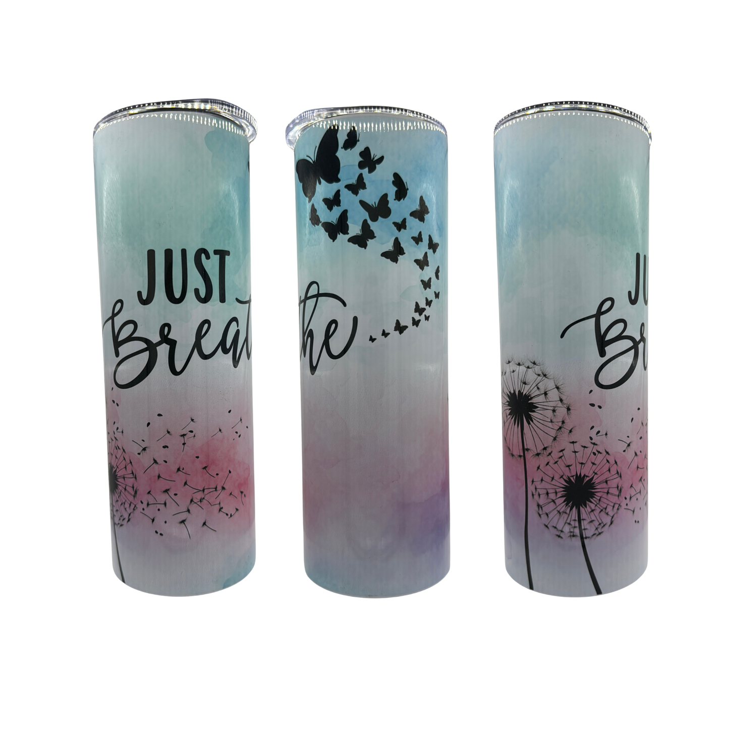 20 oz Skinny Tumbler - Just Breath