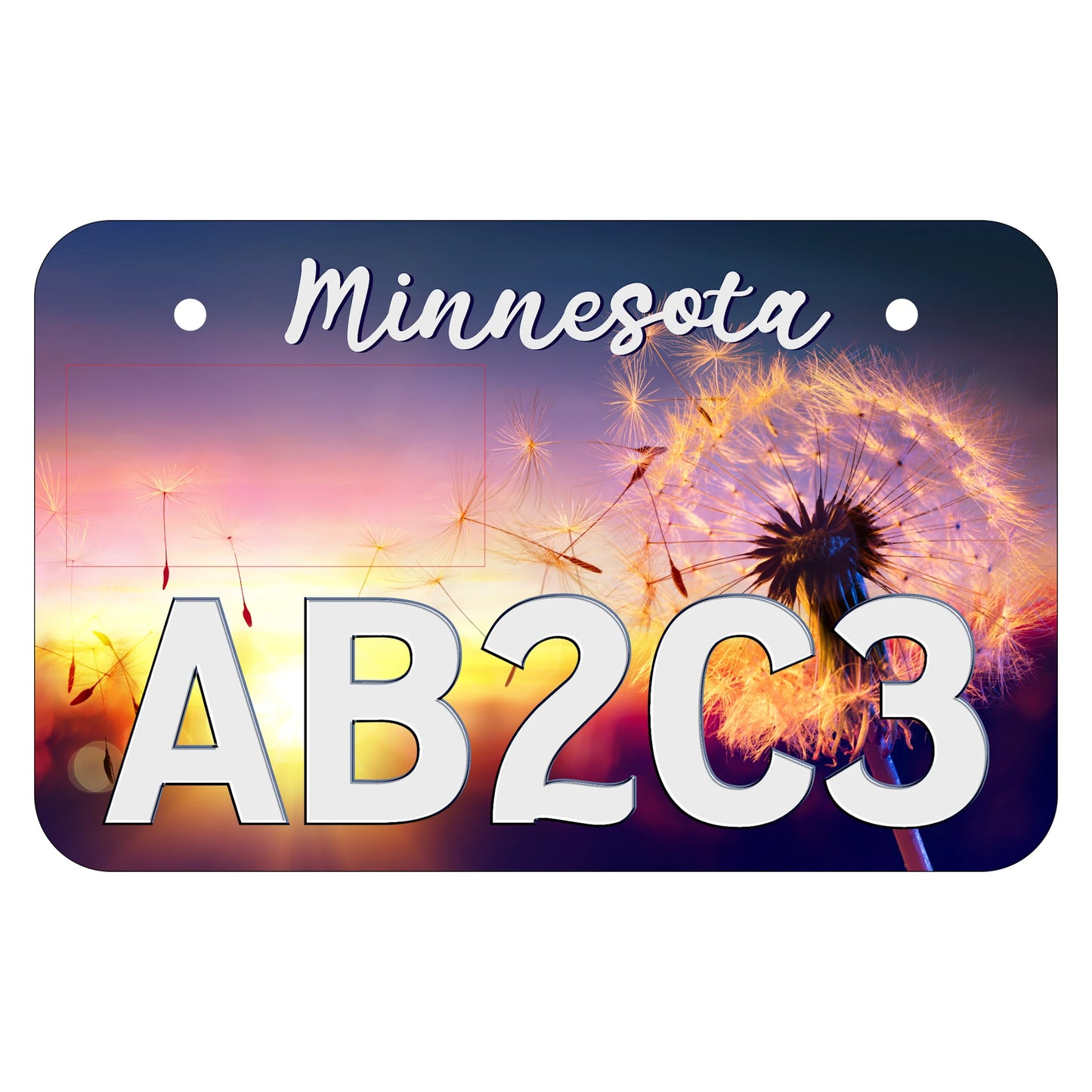 Dandelion blowing in the wind ATV plate