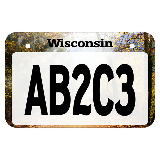 Fall Trail Wisconsin ATV License Plate