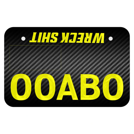 Wreck Sh..T Faux Carbon Fiber ATV License Plate