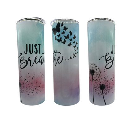20 oz Skinny Tumbler - Just Breath