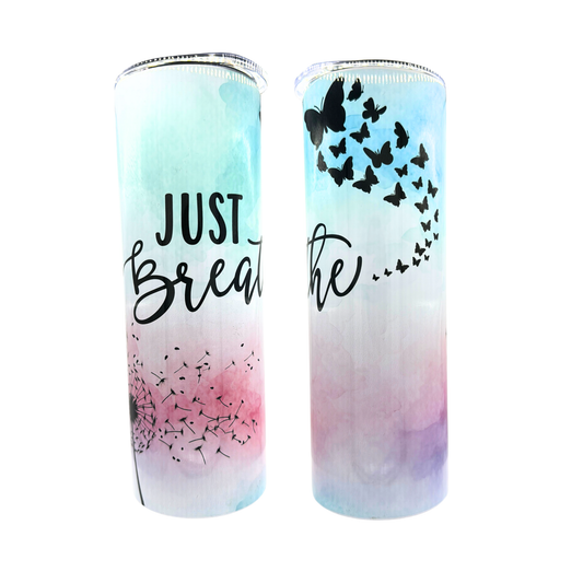20 oz Skinny Tumbler - Just Breath
