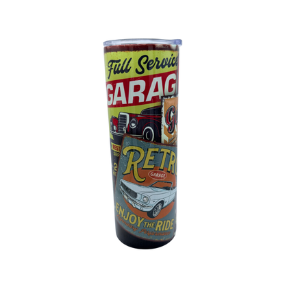 20 oz Skinny Tumbler - Retro Garage